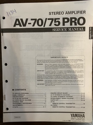 Yamaha 75 pro av70pro - av-70,