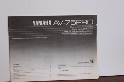 Yamaha 75pro amplificatore - yamaha, av-75pro